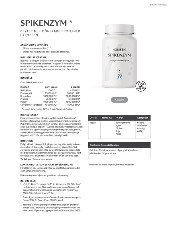 Spikenzym®, 30 kapslar