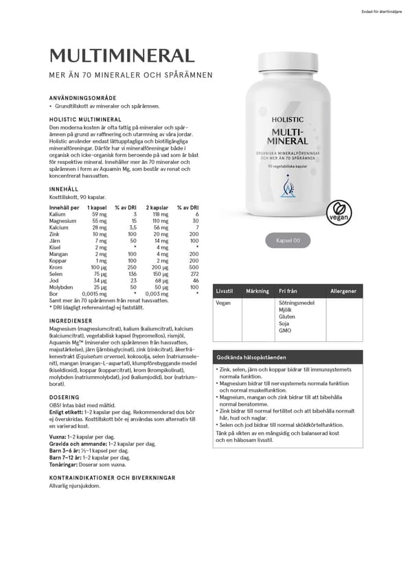 Multimineral, 90 kapslar