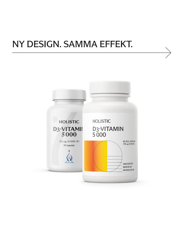 D3-vitamin 5000, 90 kapslar