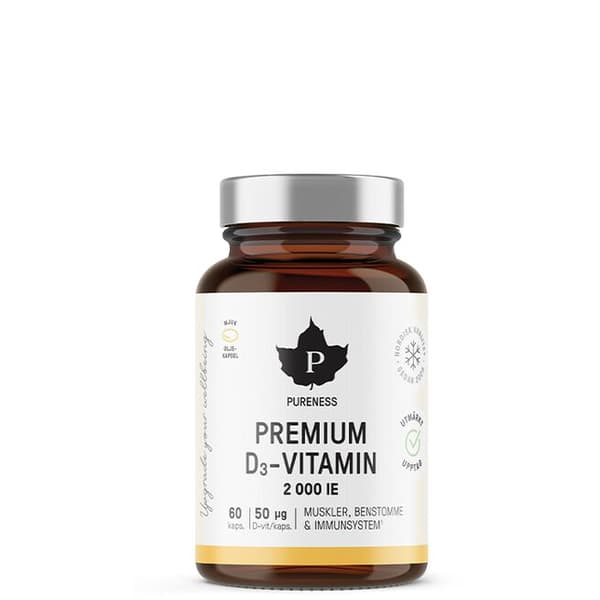 Premium D3-vitamin 2000 IE 60 kapslar