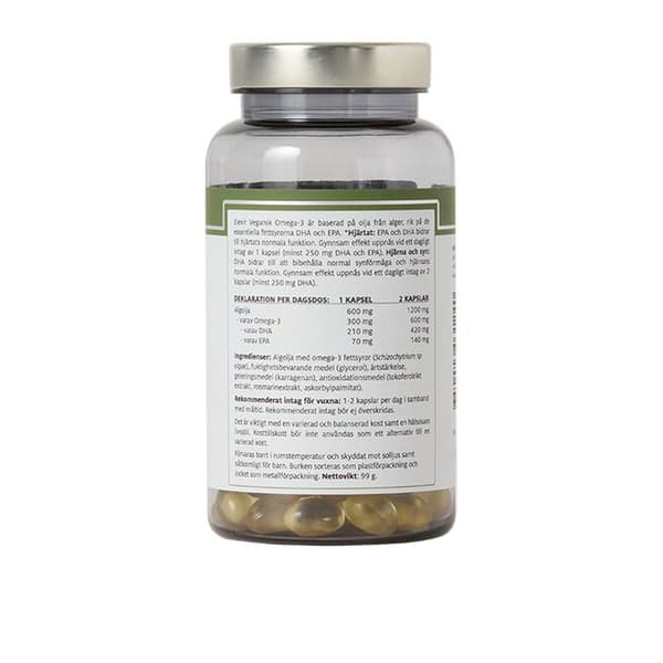 Vegansk Omega-3 120 kapslar