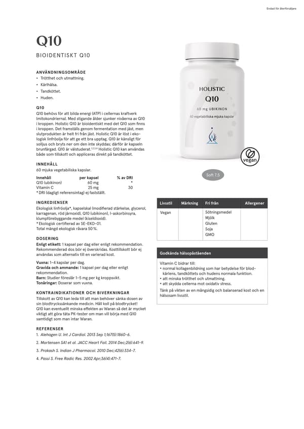 Q10 60 mg, 60 kapslar