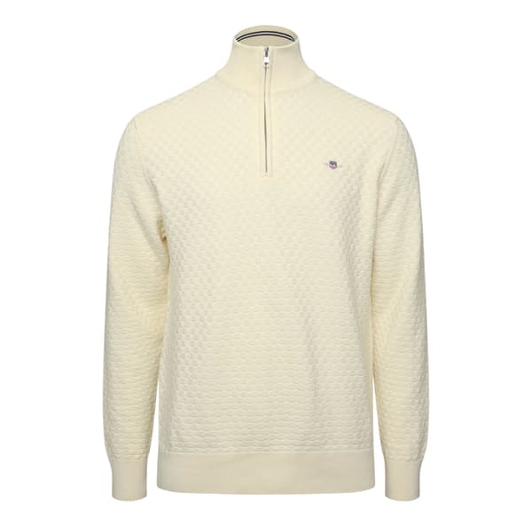 Gant Mens Embroidered Logo Zip Front Jumper