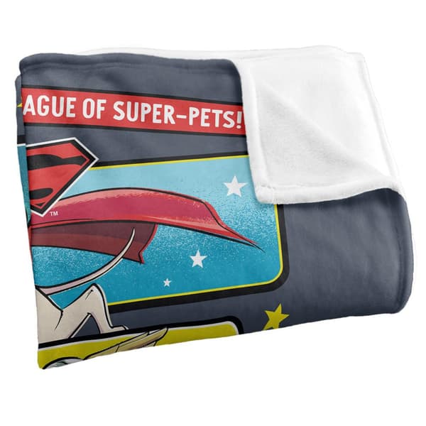 DC Comics League Of Super Pets Character Panel Blanket