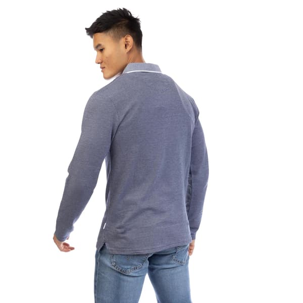 Peter Werth Mens Needham Collared Long-Sleeved Polo Shirt