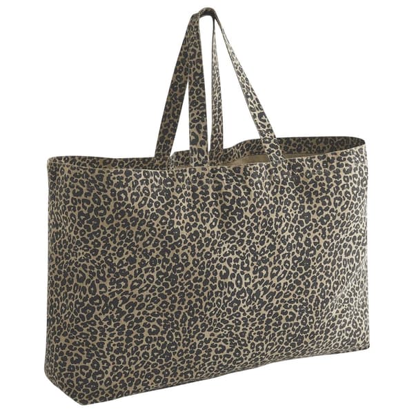 Westford Mill Leopardmönstrad Canvas Oversized 35L Tygväska