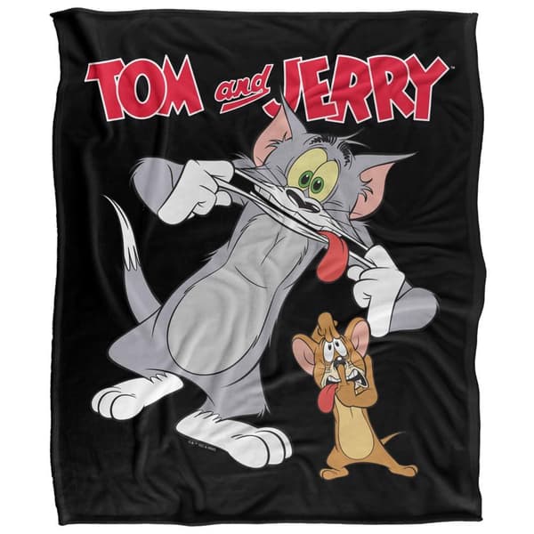 Tom And Jerry Silly Face Soft Touch Blanket