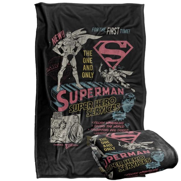 Superman Superhero Services Blanket