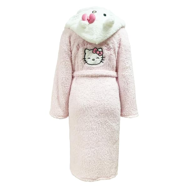 Hello Kitty Dam 3D Öron Borg Broderad Morgonrock