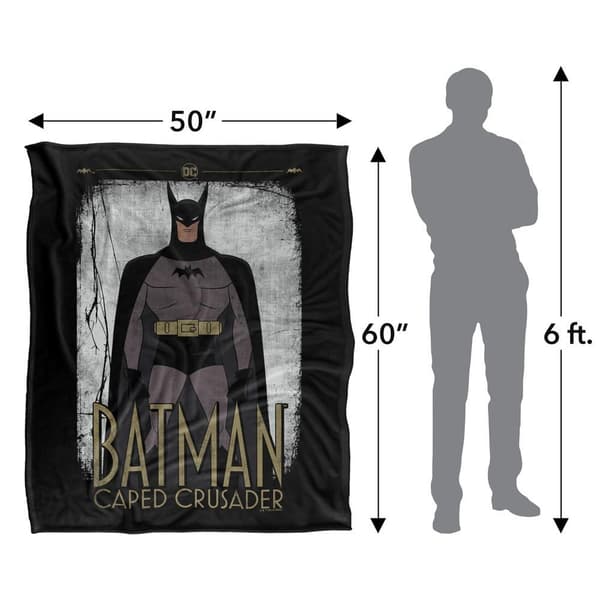 Batman Caped Crusader Cartoon Soft Touch Blanket