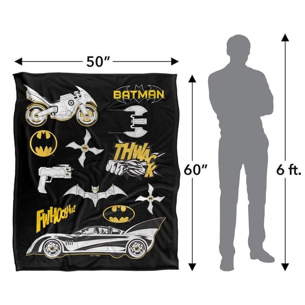 Batman Gadgets Icons Soft Touch Blanket