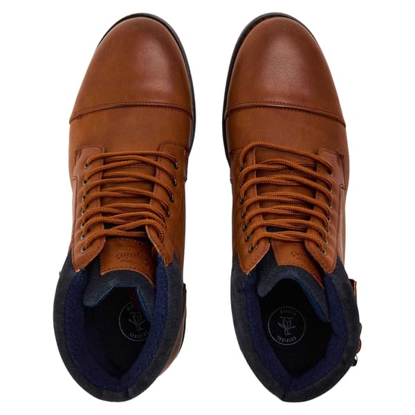 Original Penguin Mens Plain Leather Combat Boots