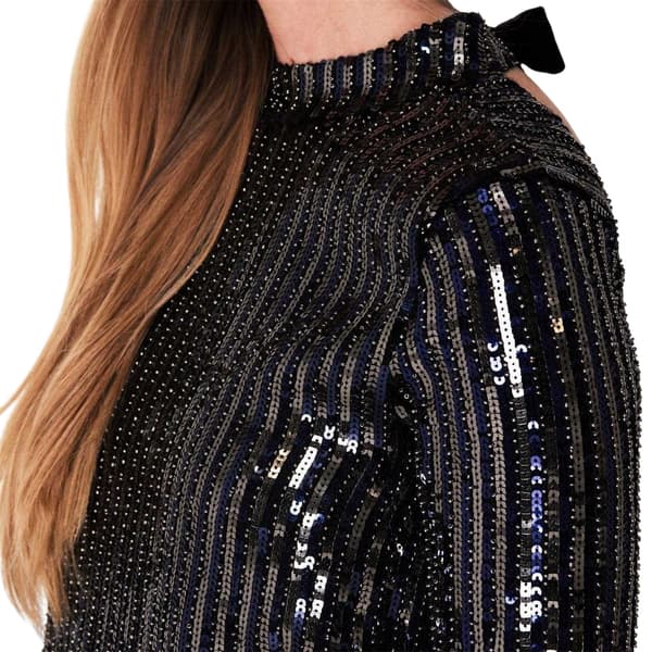 Perserverance Womens/Ladies Sequin Long-Sleeved Blouse