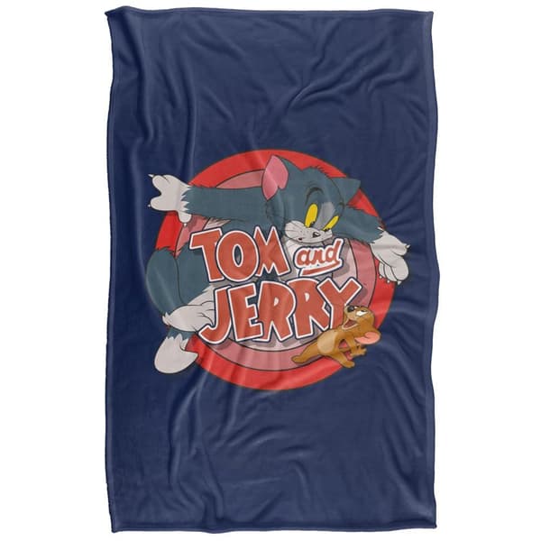 Tom And Jerry Cat And Mouse Printed Soft Touch Blanket