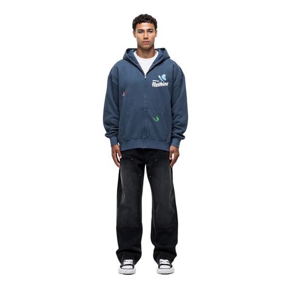 Good For Nothing Herr Butterfly Oversized Full Zip Hoodie