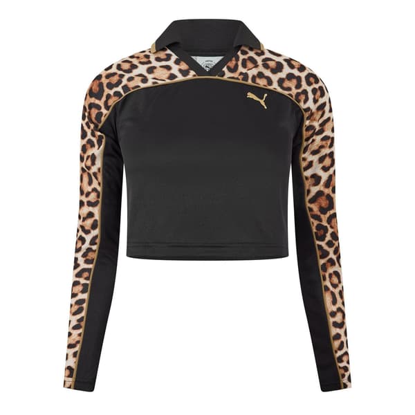 Puma Dam Leopardmönstrad T-shirt