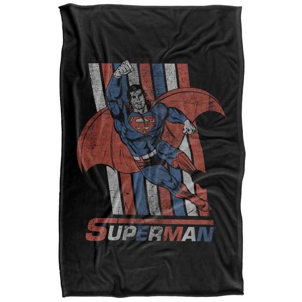 Superman Retro Stripe Blanket