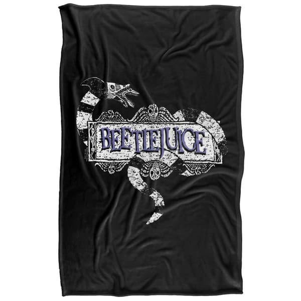 Beetlejuice Soft Touch Logo Blanket