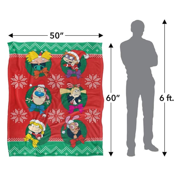 Nickelodeon 90´S Combo Silky Characters Supersoft Blanket