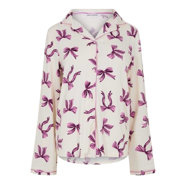 Urban Threads Womens/Ladies Bow Long Pyjama Set