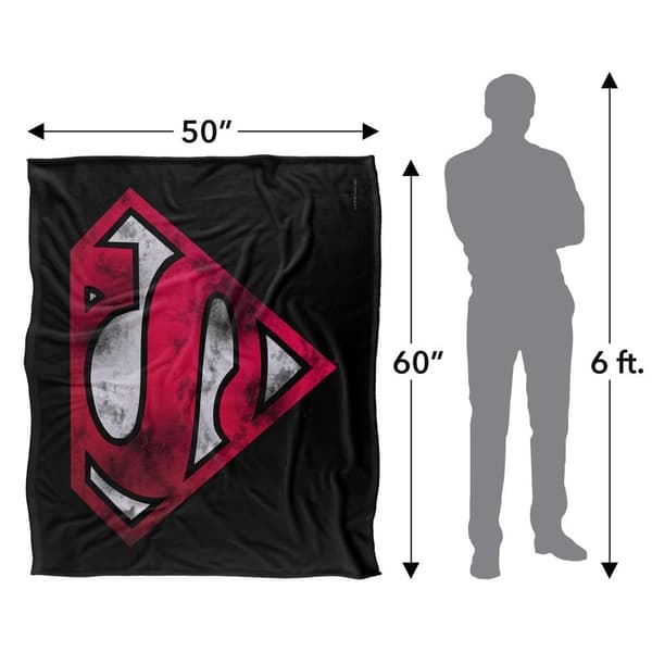 Superman War Torn Silky Shield Supersoft Filt