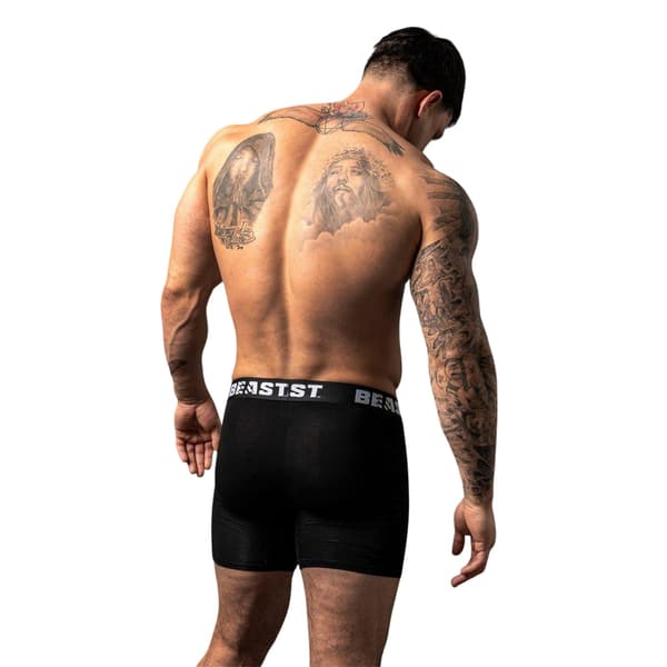 BEAST Herr Enfärgade Bambu Boxershorts (3-pack)