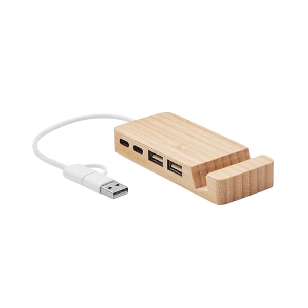 MidOcean Hubstand USB-hub i bambus