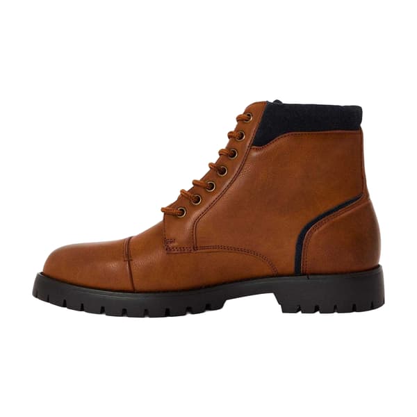 Original Penguin Mens Plain Leather Combat Boots