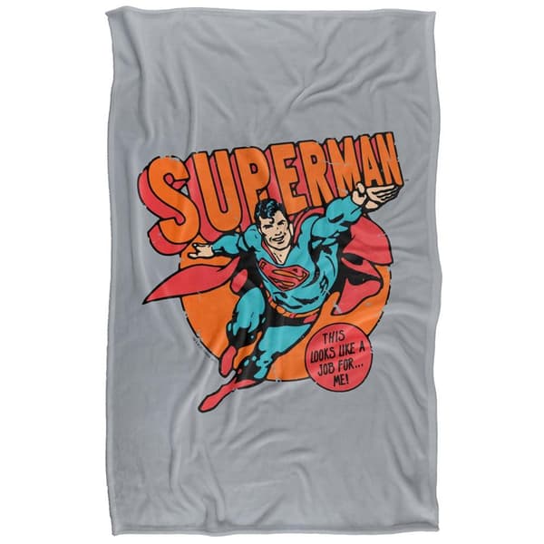 Superman Job For Me Printed Soft Touch Blanket