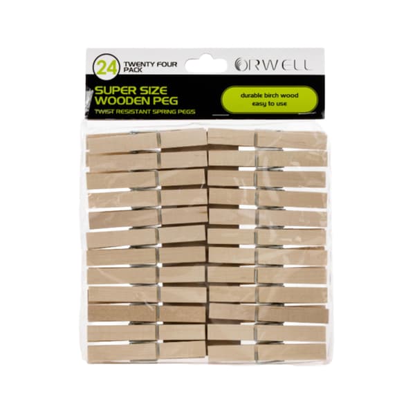 Orwell Super Size Träklämmor 24-pack