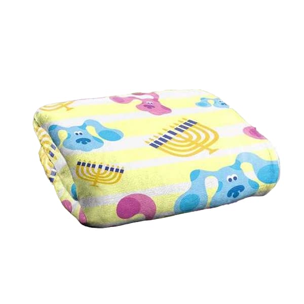 Blue´s Clues Silky Patterned Blue Hanukkah Supersoft Blanket