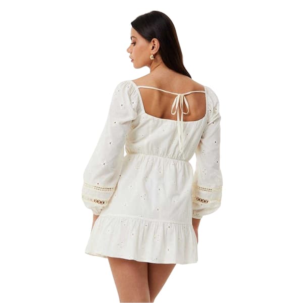 Jack Wills Dam Boho Broderie Långärmad Miniklänning
