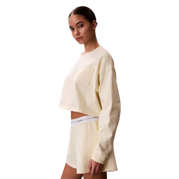 Calvin Klein Dam/Dam Långärmad Croppad Topp