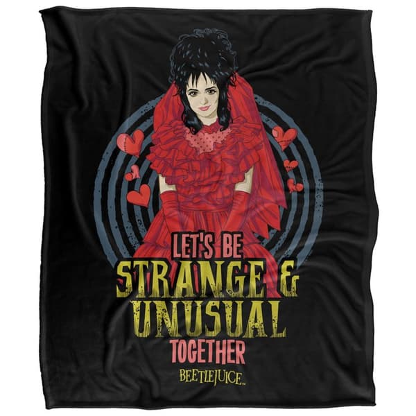 Beetlejuice Lets Be Strange And Unusual Together Blanket