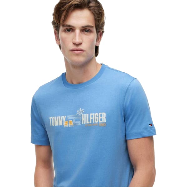 Tommy Hilfiger Herr Sommar Brösttryck Regular T-shirt