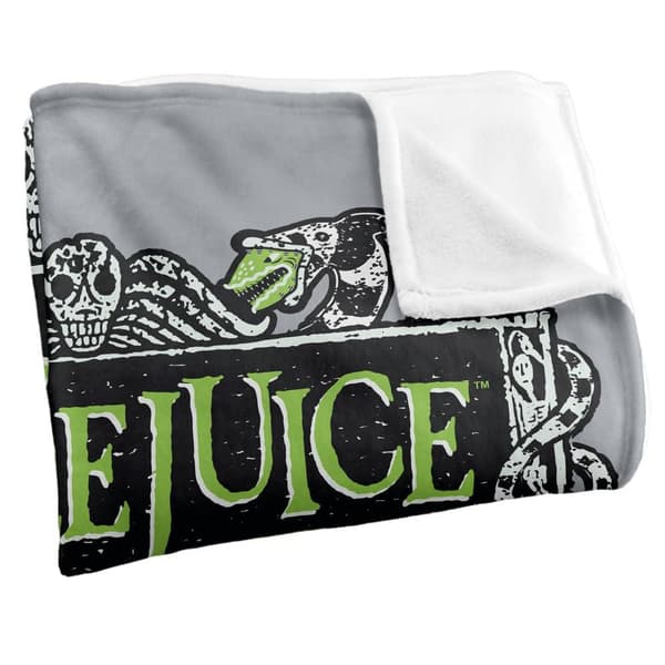 Beetlejuice Soft Touch Logo Blanket