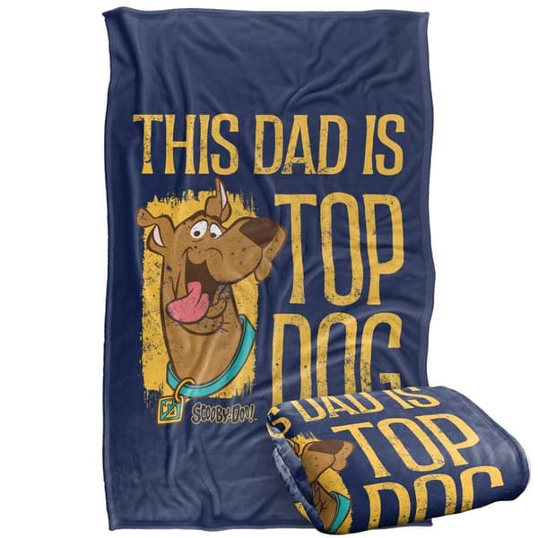 Scooby Doo This Dad is Top Dog Blanket