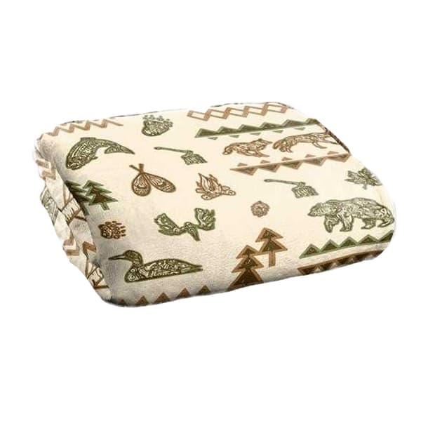 JQ Licensing Silky Log Cabin Supersoft Blanket