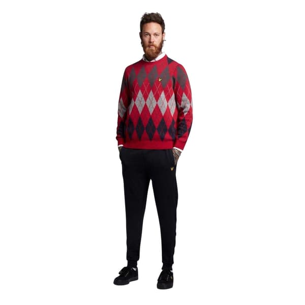 Lyle & Scott Herrtröja Argyle Stickad Rundhals