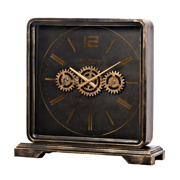 Wm.Widdop Mantle Clock With Moving Gears - 38cm