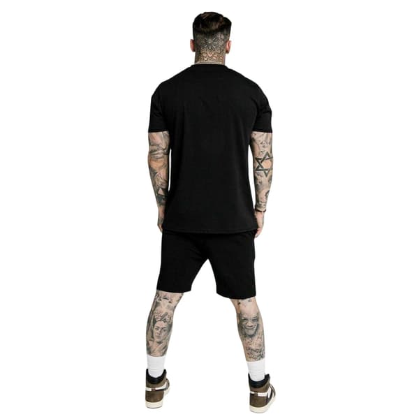 SikSilk Herr Essential Broderad Logotyp Sweatshorts