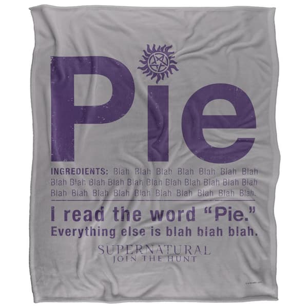 Supernatural Pie Recipe Blanket