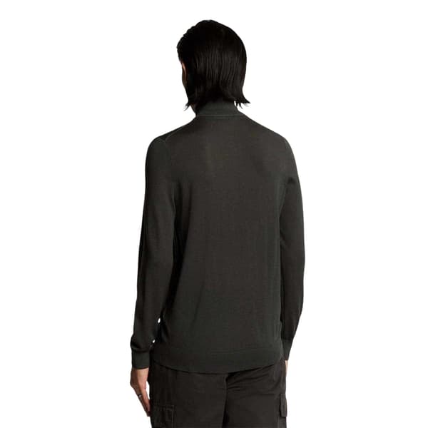 Lyle & Scott Mens Eagle Merino Wool Quarter Zip Jumper