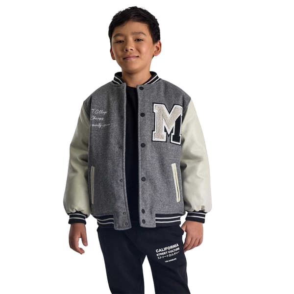 Minoti Boys Embroidered Varsity Jacket
