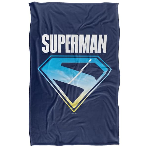Superman 2025 Flight Soft Touch Logo Blanket