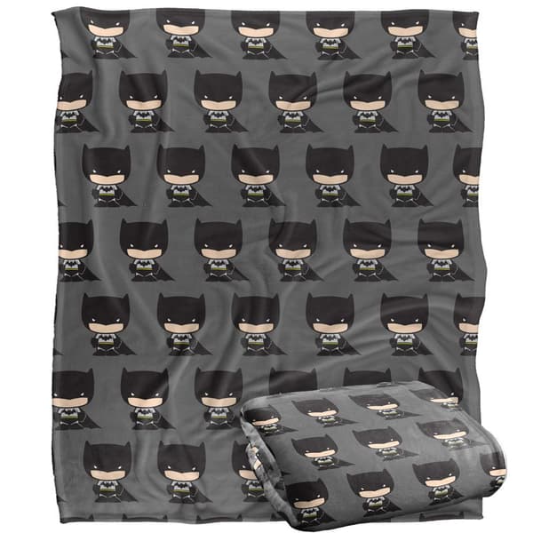 Batman Chibi Filt med Upprepat Tryck