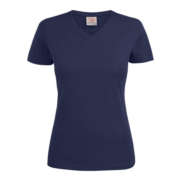 Printer Dam T-shirt med V-ringning