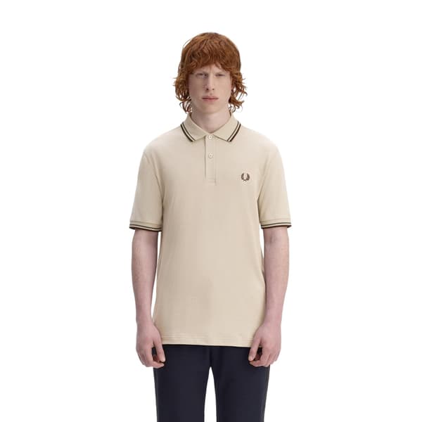 Fred Perry Pikétröja med dubbla ränder för män