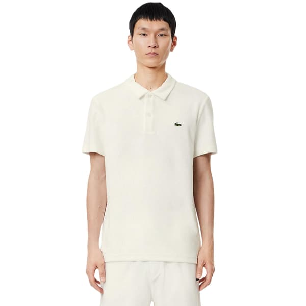 Lacoste Pikétröja med broderad logotyp för män