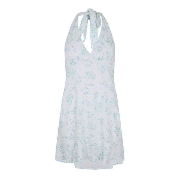 Jack Wills Dam Blommig Halterneck Miniklänning